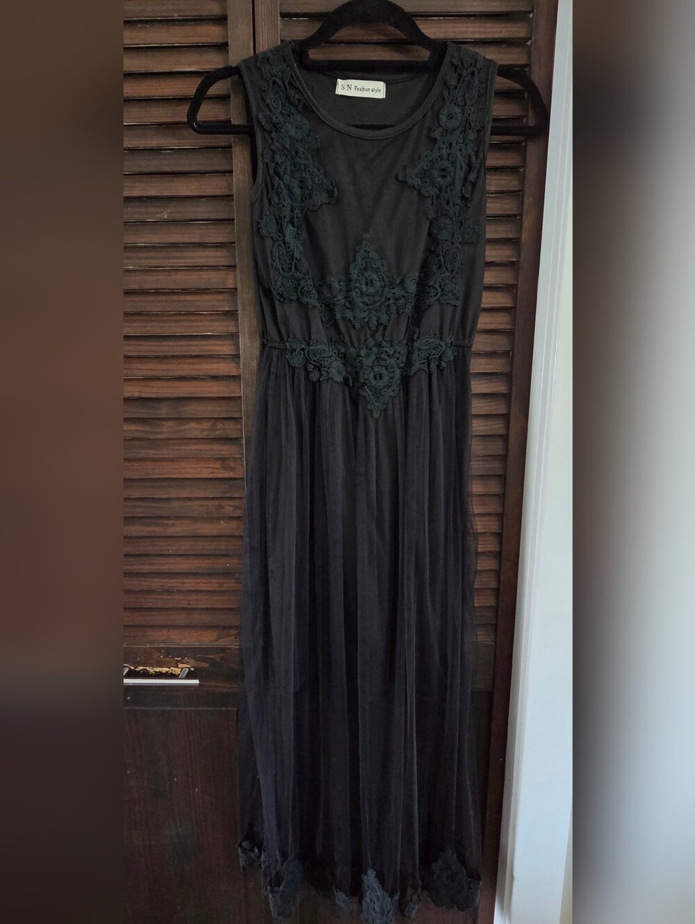 Black Overlay Dress in Size Small.